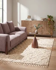 Matta ITANAGAR Beige 140 x 200 cm Bomull_839226