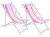 Set of 2 Sun Lounger Replacement Fabrics ANZIO/AVELLINO 113 x 44 cm Pink