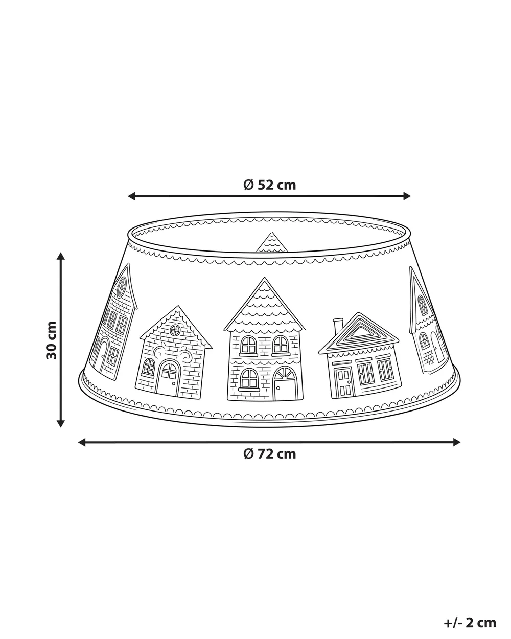 Kuusenjalan suojus HEINOLA 72 cm Luonnonvalkoinen_1173517
