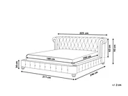 Waterbed Velvet CAVAILLON 180 x 200 cm (EU Super King) Light Grey_847034