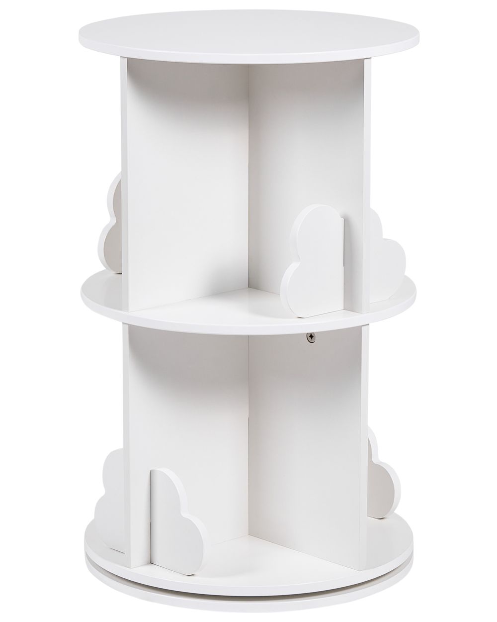 Roterende bokhylle PENOLA 65 cm Hvit