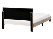 Bed with Storage Drawers LONZAC Velvet Taupe 140 x 200 cm (EU Double)_1014832