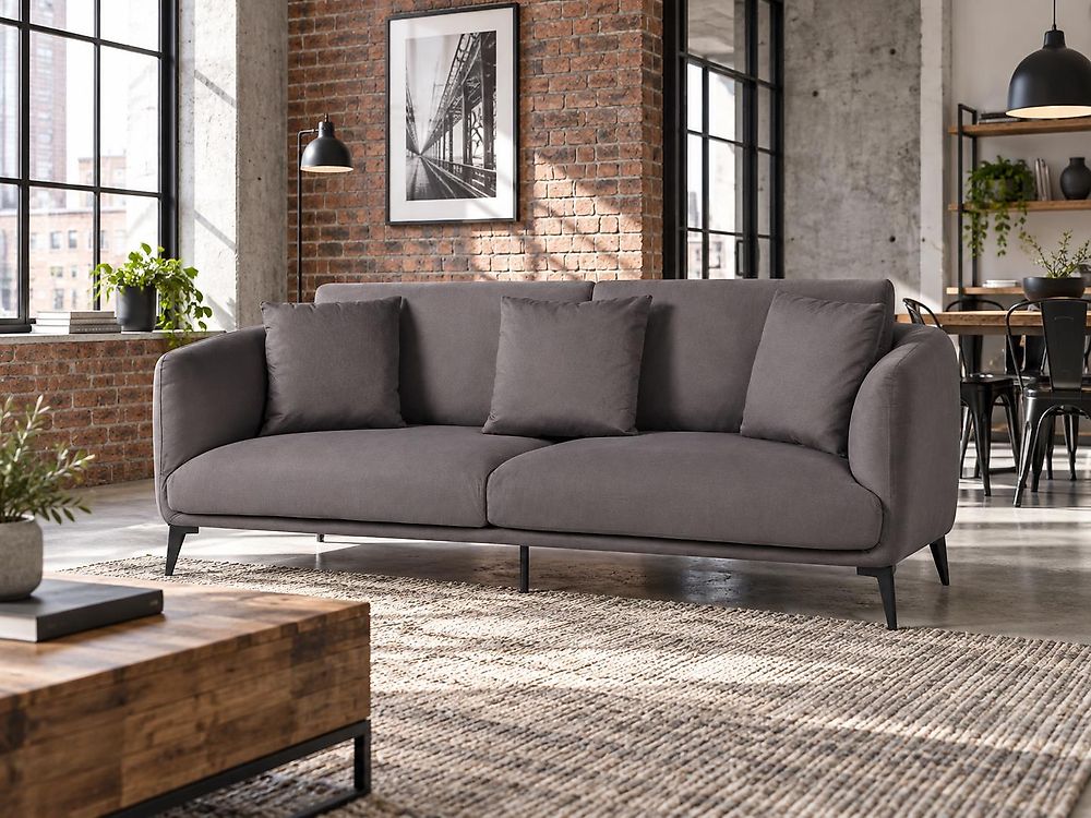 Soffa 3-sits BODUM Sammet Taupe