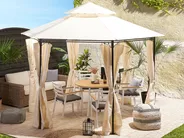 Gazebo PORTEL 350 cm 350 cm Metal Beige_778936