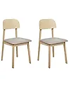 Set med 2 matstolar SCANDIA Trä Taupe