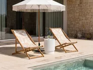Set med 2 ersättningstyger för solstol ANZIO/AVELLINO 113 x 44 cm Beige_1073769