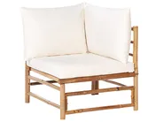 Garden Corner Sofa with Table 4 Seater CERRETO Bamboo Off-White Left Hand_909495