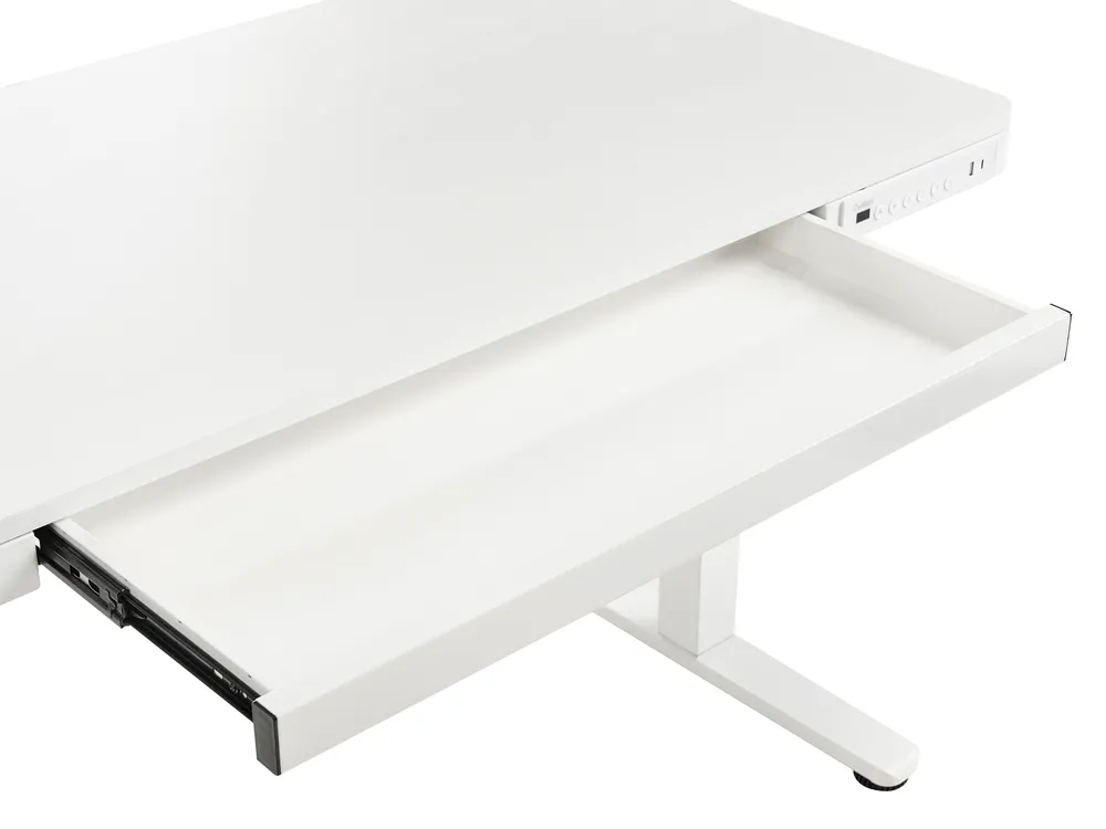 Electric Adjustable Standing Desk PENLY 120 cm 60 cm with USB Port White_1031220