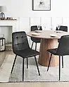 Ruokatuolisetti 4 kpl POWELL Sametti Musta