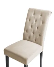 Ruokatuolisetti 2 kpl VELVA Kangas Hiekanbeige_781881