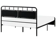 Säng med lamellram Metall BREUILLET 140 x 200 cm Svart_1033477