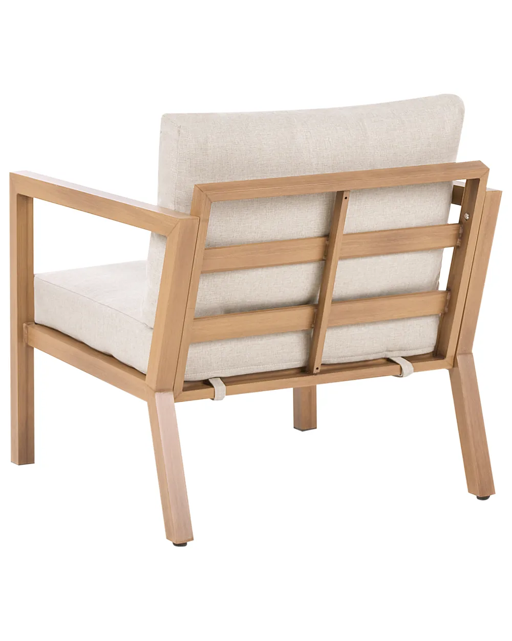 Garden Lounge Set with Table 5 Seater ONETA Metal Light Brown_1031173