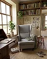 Wingback-tuoli ABSON Kangas Harmaa