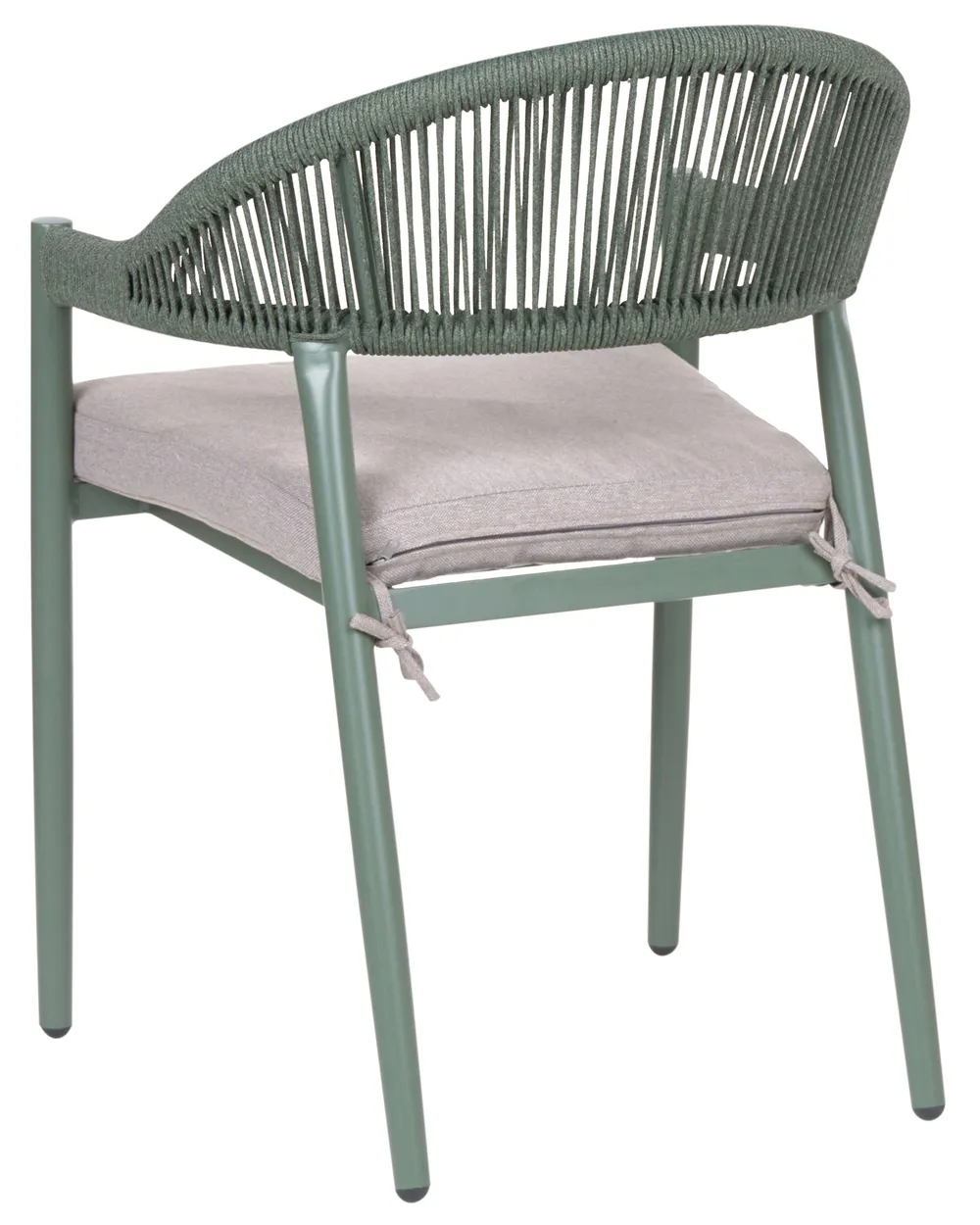 Set of 4 Garden Chairs with Cushions ORMEA Metal Green_1080026