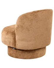 Swivel Armchair AYLO Chenille Golden Brown_1027680