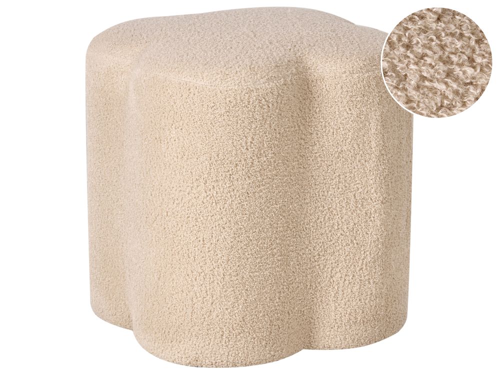 Pouffe MANCOS Boucle Beige