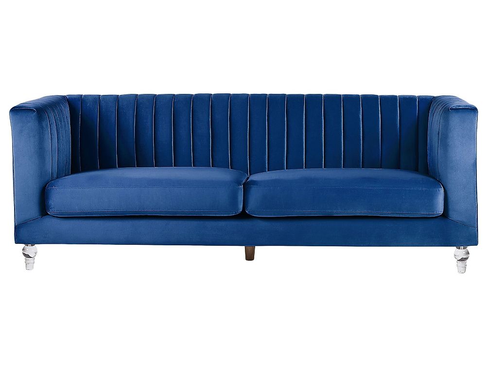 Soffa 3-sits ARVIKA Sammet Marinblå