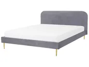 Bed Velvet FLAYAT 180 x 200 cm (EU Super King) Grey_767529