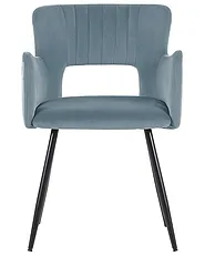 Set of 2 Dining Chairs SANILAC Velvet Light Blue_847116