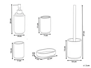 Set med badrumstillbehör i 5 delar HUARMEY Vit_996741