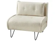 Single Sofa Bed VESTFOLD Boucle Off-White_930406