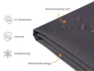 Regntrekk CHUVA 275 cm 230 cm 70 cm Svart_985417