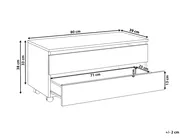 Bathroom Cabinet TERESINA with Wheels 80 cm Black_983945