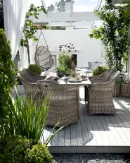 Set of 2 Garden Armchairs with Cushions SUSUA Rattan Natural_942745