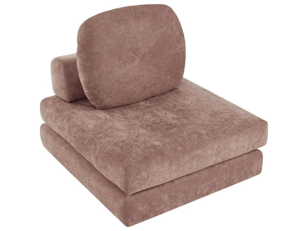 Single Sofa Bed OLDEN Chenille Brown_980898