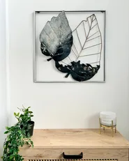 Wall Decor Leaf RHENIUM Metal 50 cm Multicolour_952996