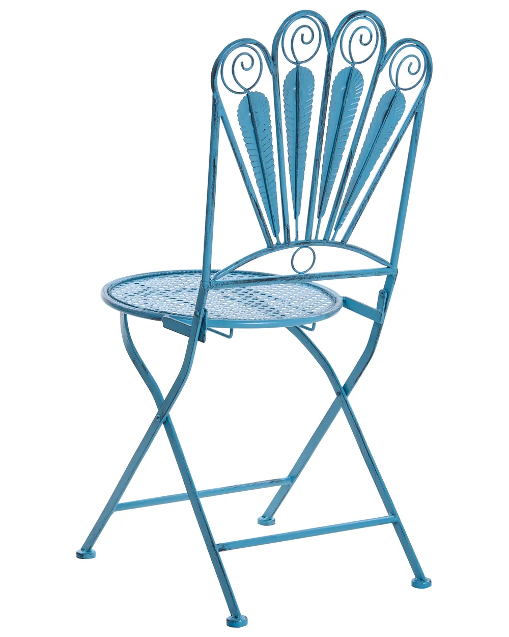 Bistro Set Folding PAVIA Metal Blue_1046301