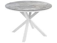 Garden Dining Table MALETTO 120 cm 120 cm Glass Dark Grey_922941