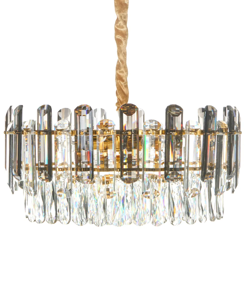 Chandelier MANTARO Glass Gold