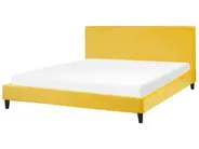 Bed Frame Cover Velvet FITOU 180 x 200 cm Yellow_777153