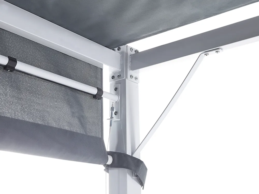 Gazebo LED PARGA 310 cm 310 cm Metal Grey_900890