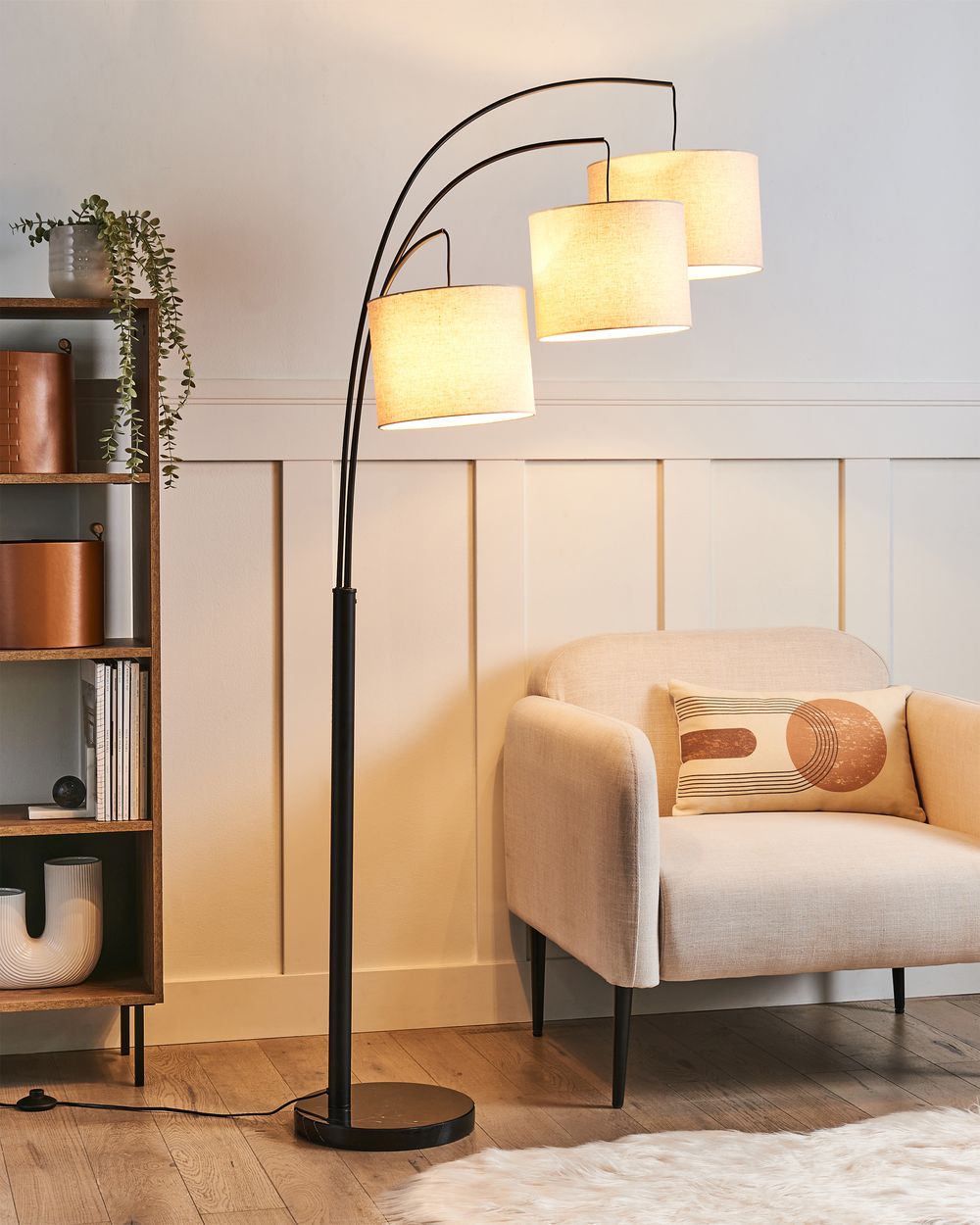 Gulvlampe CARONI Lin Beige