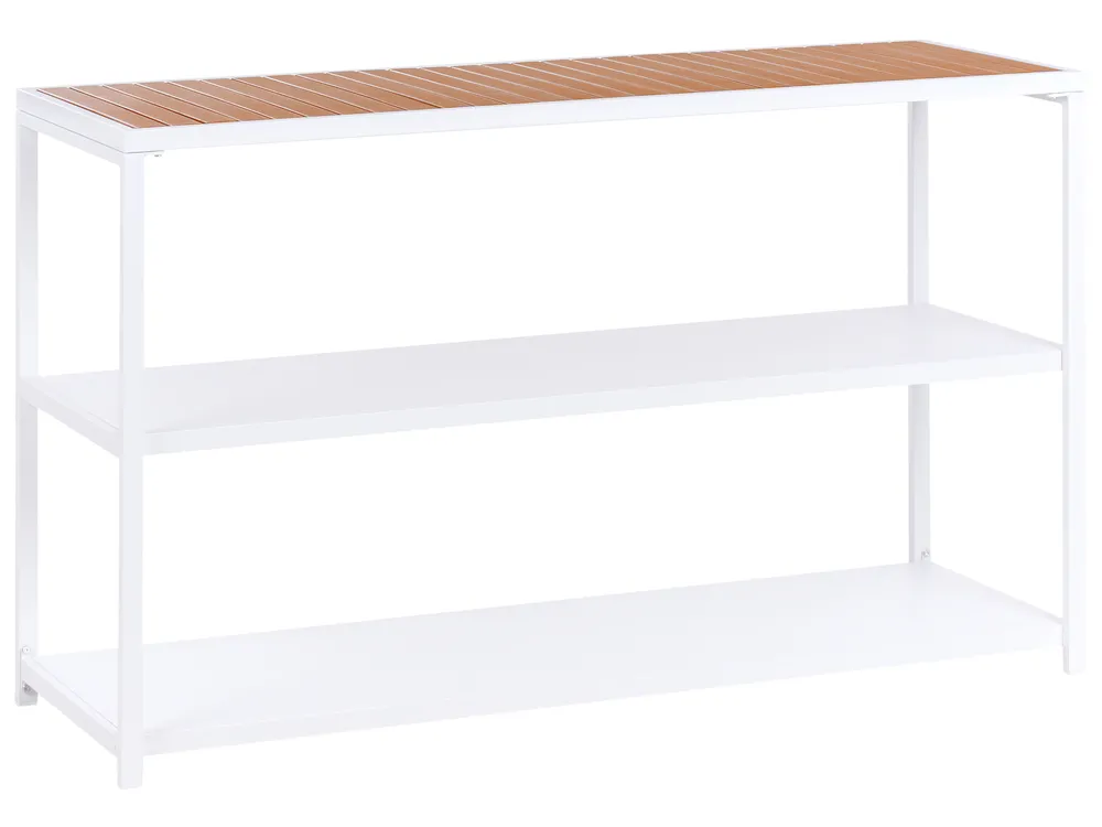 Outdoor Kitchen Island AVETRANA Brown/ White Metal