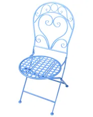 Set of 2 Garden Chairs ALBINIA Metal Blue_1016106