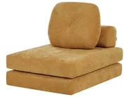 Single Sofa Bed OLDEN Chenille Mustard_980859