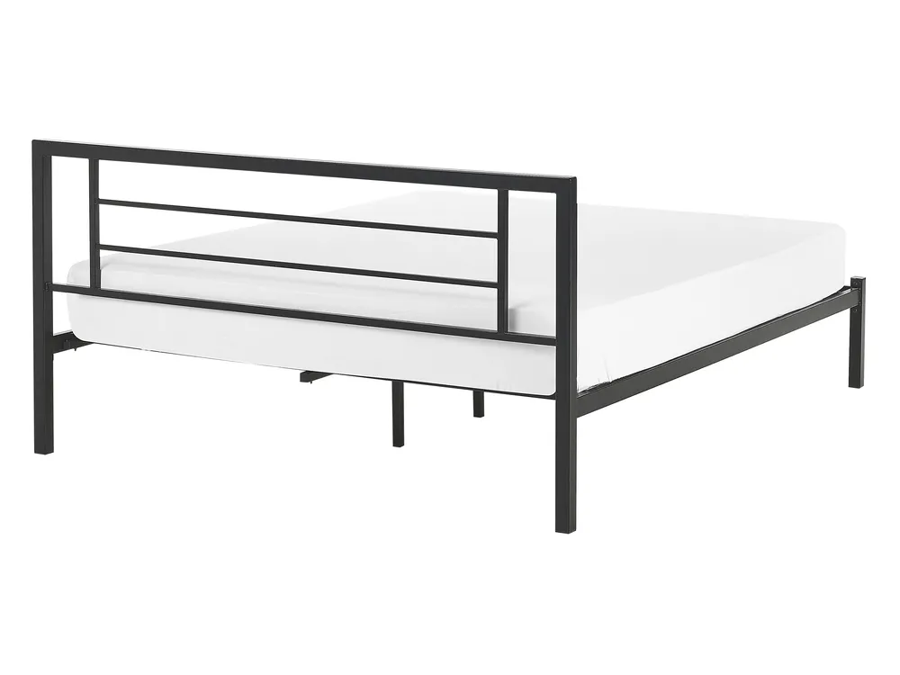 Bed Metal CUSSET 140 x 200 cm (EU Double) Black_817972