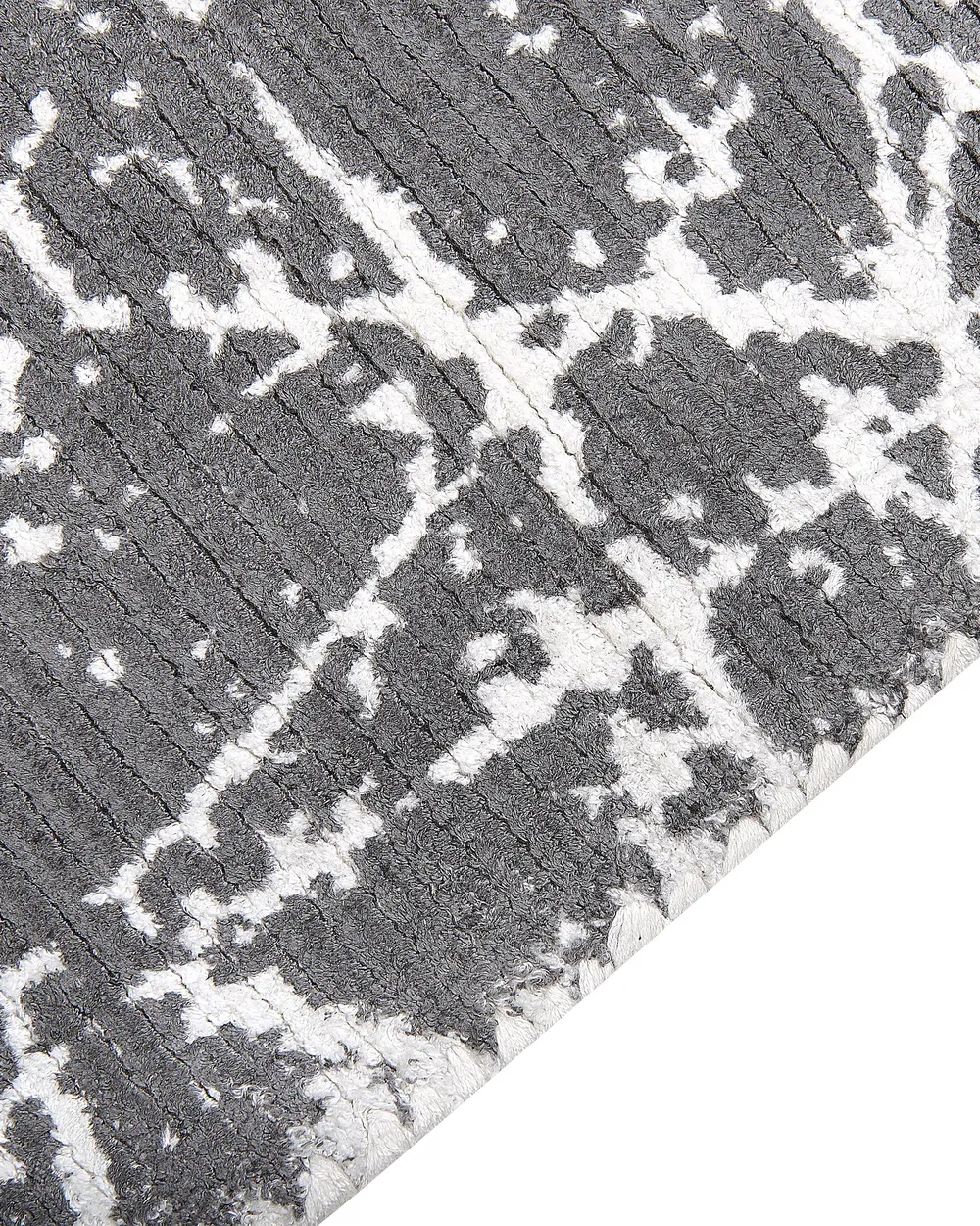 Rug HANLI Grey 140 x 200 cm Viscose_837005