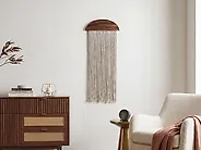 Väggdekoration ZIKIRIA Poppelträ 92 cm Mörkbrun_1183667