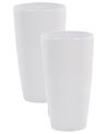 Set of 2 Plant Pots TSERIA 32 cm White