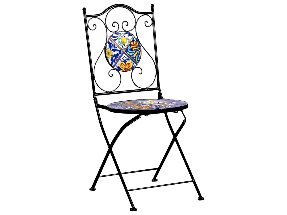 Bistrosetti taitettava CORIANO Metalli Musta_986245