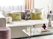 Set of 2 Decorative Cushions MILLET 30 x 50 cm Corduroy Olive Green Geometric Pattern_854705