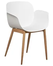 Set of 2 Dining Chairs ABILENE White_884589
