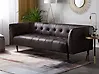 Soffa 3-sits BYSKE Läder Mörkbrun