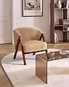 Nojatuoli SKEI Keinoturkis Beige