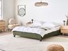 Bed without Headboard Boucle ROANNE 160 x 200 cm (EU King Size) Dark Green