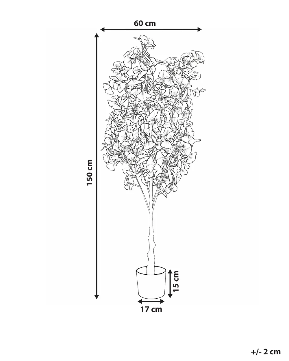 Konstgjord växt GINKGO TREE 150 cm Grön_1028533